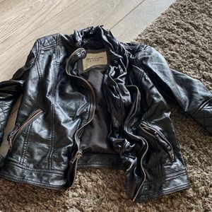 A&F Black leather jacket